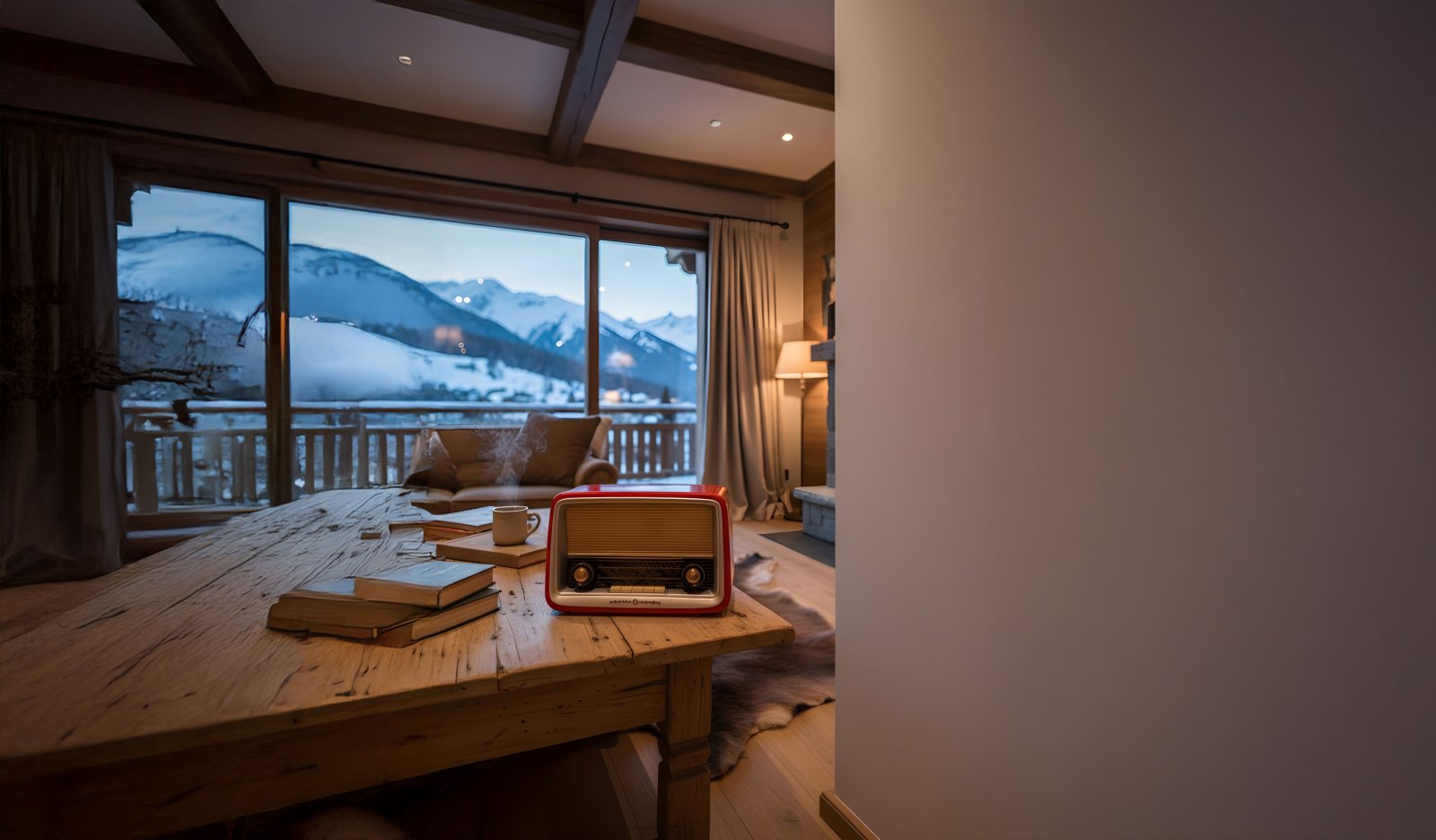 Ambiance intérieure avec radio vintage - Atelier N°24